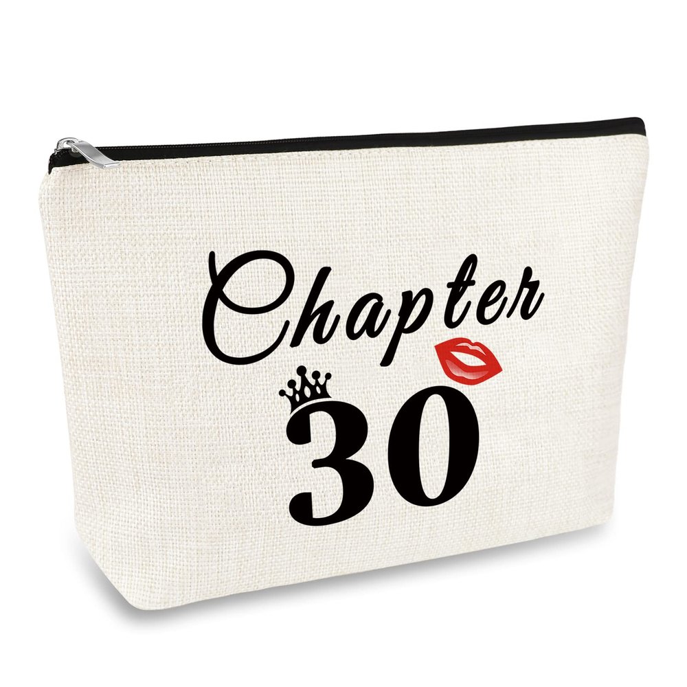 30th Birthday Gifts for Women Makeup Bag 30 Years Old Birthday Gifts for Friend Sister Wife Aunt Coworker Cosmetic Bag 1992 Birthday Gift Ideas Happy Birthday Gifts for Her Travel Cosmetic Pouch