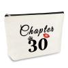 30th Birthday Gifts for Women Makeup Bag 30 Years Old Birthday Gifts for Friend Sister Wife Aunt Coworker Cosmetic Bag 1992 Birthday Gift Ideas Happy Birthday Gifts for Her Travel Cosmetic Pouch view 1