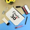 30th Birthday Gifts for Women Makeup Bag 30 Years Old Birthday Gifts for Friend Sister Wife Aunt Coworker Cosmetic Bag 1992 Birthday Gift Ideas Happy Birthday Gifts for Her Travel Cosmetic Pouch view 3