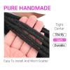 0.4 cm Width 4 Inch 60 Strands Human Hair Loc Extensions, Natural Black 100% Full Handmade Permanent Real Human Hair Dreadlock Extensions for Women/Men/Kids Can Be Dyed Bleached Curled Twisted view 4