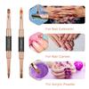 Double-Ended Acrylic Nail Art Brushes Set, Etercycle Gel Polish Nail Art Design Pen Painting Tools Nail Art Liner Brush and Nail Dotting Pen for Acrylic Application Salon at Home DIY Manicure  (black 1) view 4