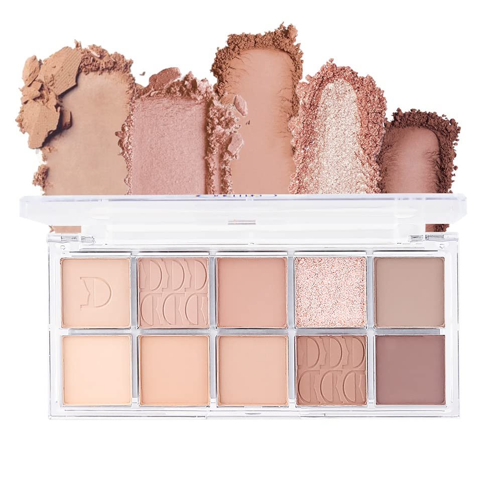 AMY'S DIARY 10 Colors Eyeshadow Palette, High Pigmented, Blendable Long Lasting Neutral Eye Palette (11)