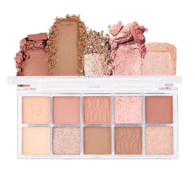 10 Color Nude Eyeshadow Palette with Matte and Shimmer Shades  Brown, Champagne, Rose Gold, Peach, Copper, Tan, Caramel  Blendable Neutral Warm Tones for Natural or Smokey Eye Makeup (12)