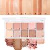 10 Color Nude Eyeshadow Palette with Matte and Shimmer Shades  Brown, Champagne, Rose Gold, Peach, Copper, Tan, Caramel  Blendable Neutral Warm Tones for Natural or Smokey Eye Makeup (12) view 4
