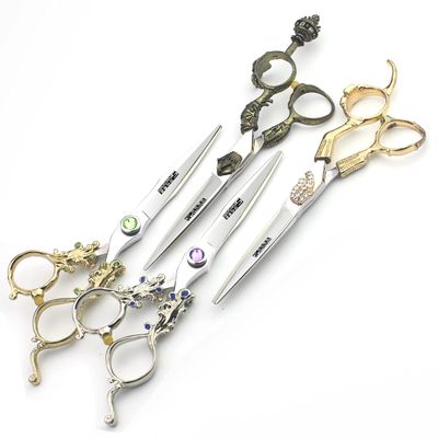 AXEMOORE 6 Inch Professional Hairdressing Scissors Retro Hairdressing Scissors Special Hairdressing Set for Stylist Stainless Steel Multifunctional Scissors Set