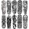 Totem Temporary Sleeve Tattoo for Men and Women Full Arm Fake Tribal Totem Tattoos for Adults Waterproof Realistic Sleeve Tattoos,10-Sheet view 1