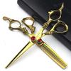 AXEMOORE 5.5 inch professional haircut set, 440c steel sharp haircut scissors, hairdresser, salon, home haircut set view 1
