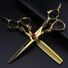 AXEMOORE 5.5 inch professional haircut set, 440c steel sharp haircut scissors, hairdresser, salon, home haircut set view 2