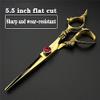 AXEMOORE 5.5 inch professional haircut set, 440c steel sharp haircut scissors, hairdresser, salon, home haircut set view 3