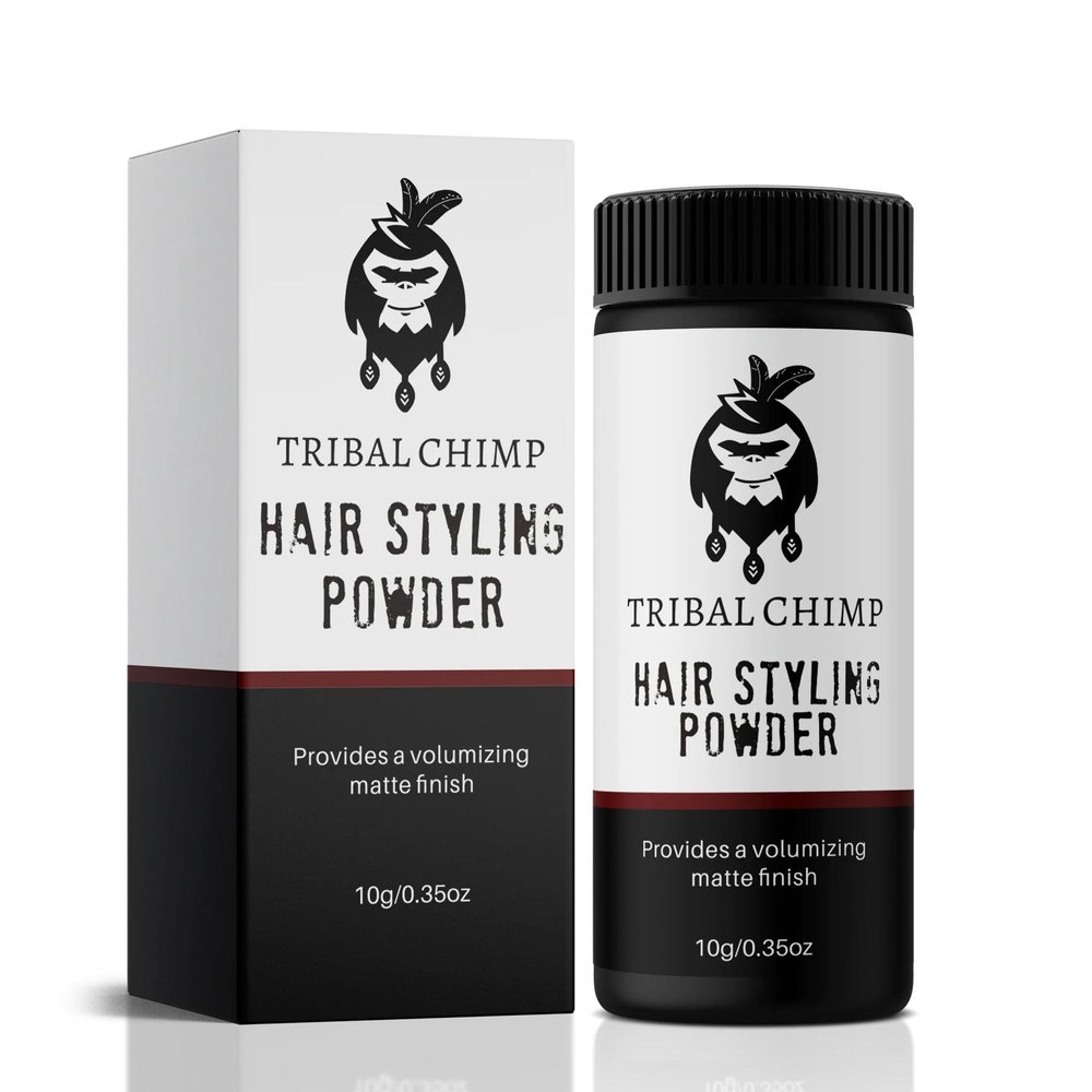 Tribal Chimp Hair Styling Powder for Men & Women  Hair Volumizer & Texture Powder for All Hair Types with Matte Finish  24H Invisible Hold, Adds Volume & Texture, Non-Sticky and Smells Great  10g