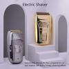 Men's Shaver, Electric Shaver Hair Cleaning Razor Beard Foil Shaving Machine Finishing Tool For Men (Color : Silver) view 2