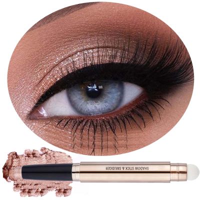 Daeuwiutr Nude Rose Gold Eyeshadow Stick Cream Smooth Single Eyeshadow Pencil Shimmer Crayon Palette Hypoallergenic Waterproof Eye Shadow Highlighter Stick Makeup Eye Liner Pen Dimensional Eyes Look
