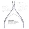GERMANIKURE Luxury Cuticle Nipper in Leather Case, Double Sharpened, Ethically Made in Solingen Germany view 2