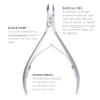 GERMANIKURE Professional Cuticle Nipper in Leather Case, Double Sharpened, Single Spring, Ethically Made in Solingen Germany view 2