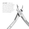 GERMANIKURE Professional Cuticle Nipper in Leather Case, Double Sharpened, Single Spring, Ethically Made in Solingen Germany view 3