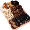 GUOXI Hair Scrunchies For Women,Brown Accessories Set,Seamless Nylon Soft Elastic Ties,Ropes Ponytail Holder Bands Thick and Curly805PCS view 1