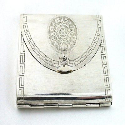 Antique Mirror Purse Powder Compact Vintage 70 Year Old .925 Sterling Silver