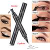Daeuwiutr Cream Eyeshadow Stick and Wings Eyeliner Stamp Set Mothers Day Gift, Nude Pink Eye Shadow Pencil Shimmer Smoothing Eyeshadow Pen and Liner,Highlighter Stick, Multi-Dimensional Eye Makeup view 2