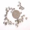 Thirty 6x4 Oval Flat Silver Color UP Eyes Eye Bead CAPS Cap CF56 view 1