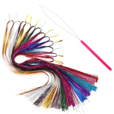 1 Set Hair Extension Wire Delicate Hairpiece Hair Extension Clip Hair Accessory Hairpiece Colorful Hair Extensions Eye-catching Wigs & Accessories