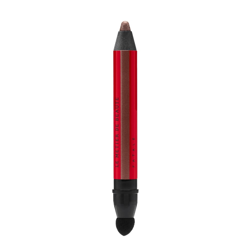 MTIER Eye Pencil Le Deux Jumbo Eyeshadow and Eyeliner Pencil Creamy, Blendable & Long-Lasting Formula Smudge-Proof, Waterproof & Highly Pigmented (Fatale - shimmery dark taupe)