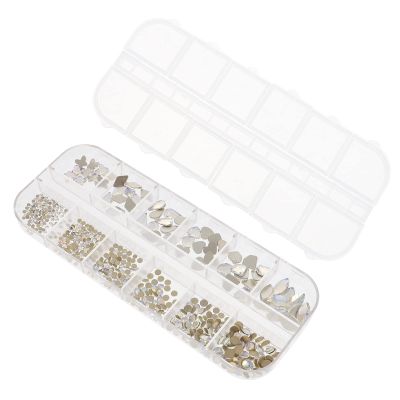 FRCOLOR Nail Art Decorations Iridescent Special Shape Nail Diamonds for Manicure Crafts Projects Sparkling Rhinestone Ornaments and Creative Decor