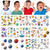 120+ Pieces Space Temporary Tattoos for Kids, 24 Sheets Planet Birthday Party Decoration, Rocketship Universe Sun Moon Tattoos Sticker for Children Boys Party Favors Supplies view 2