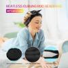 Heatless Extra Long 61" Velour Curling Ribbon Kit for Women - No Heat Cotton Overnight Curls Headband Soft Curling Rod You Can Sleep In (Black) view 2
