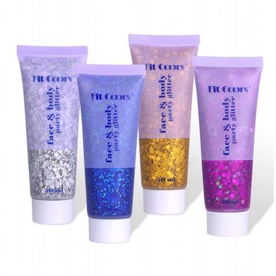 Glitter Gel Multifunctional Eye Glitter Nail Hair Body Face Glitter Gel Art Flash Loose Sequins Cream Festival Glitter Decoration (#04)