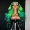 180%Density Highlight Green Wig Ombre Lace Front Wig Human Hair Wigs For Black Women Human Hair Lace Front Loose Body Wave Wig(24inch, Highlight Green) view 3