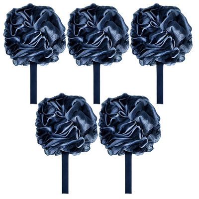 Ciieeo 5pcs Foaming Loofah Charcoal Gentle Exfoliating Shower Scrubbers for Skin Types for Home and Travel Use Each