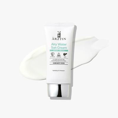Airy Water SUN Cream SPF50+, PA++++, Lotion Type, NO Whitecast Smooth Texture Light Finish Sun Lotion