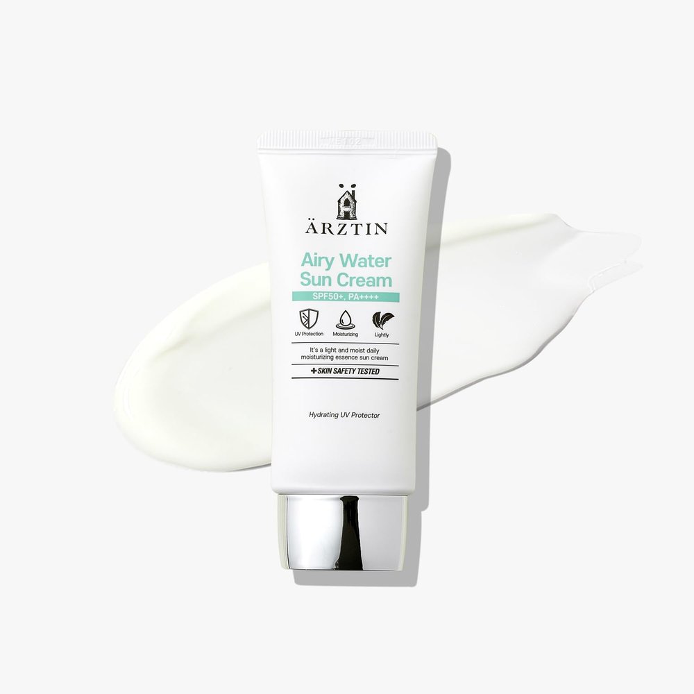 Airy Water SUN Cream SPF50+, PA++++, Lotion Type, NO Whitecast Smooth Texture Light Finish Sun Lotion