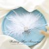 Latious Feather Wedding Hair Comb White Fascinator Hair Clip1920s Flapper Hair Accessories for Women and Girls view 2