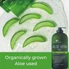 Being Naturals Aloe vera Gel - from 100% Pure Organic Aloe - Natural Raw Moisturizer for Face, Body, Hair. Perfect for Sunburn, Acne, Razor Bumps 16.9 fl oz (Tea Tree, Superfood, Hyaluronic Acid) view 3