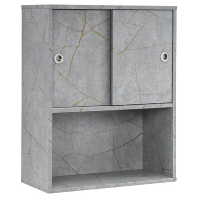 BarberPub Wall Mounted Barber Shampoo Station Storage Cabinet Salon Beauty Spa Equipment for Barber Salon Shop(Gold&Grey) 7136