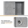 BarberPub Wall Mounted Barber Shampoo Station Storage Cabinet Salon Beauty Spa Equipment for Barber Salon Shop(Gold&Grey) 7136 view 4