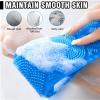 Back Scrubber for Shower,26.8 Inches Exfoliating Back Scrubber,Brush Silicone Back Brush ,Back Scrubber, Bath Shower Scrubber for Men and Women, Easy To Clean and Relax Your Body (Blue Green) view 2