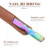 FOMIYES Manicure Tool Set Fingernail File Metal Nail File Strip Compact Beauty Salon Nail view 2