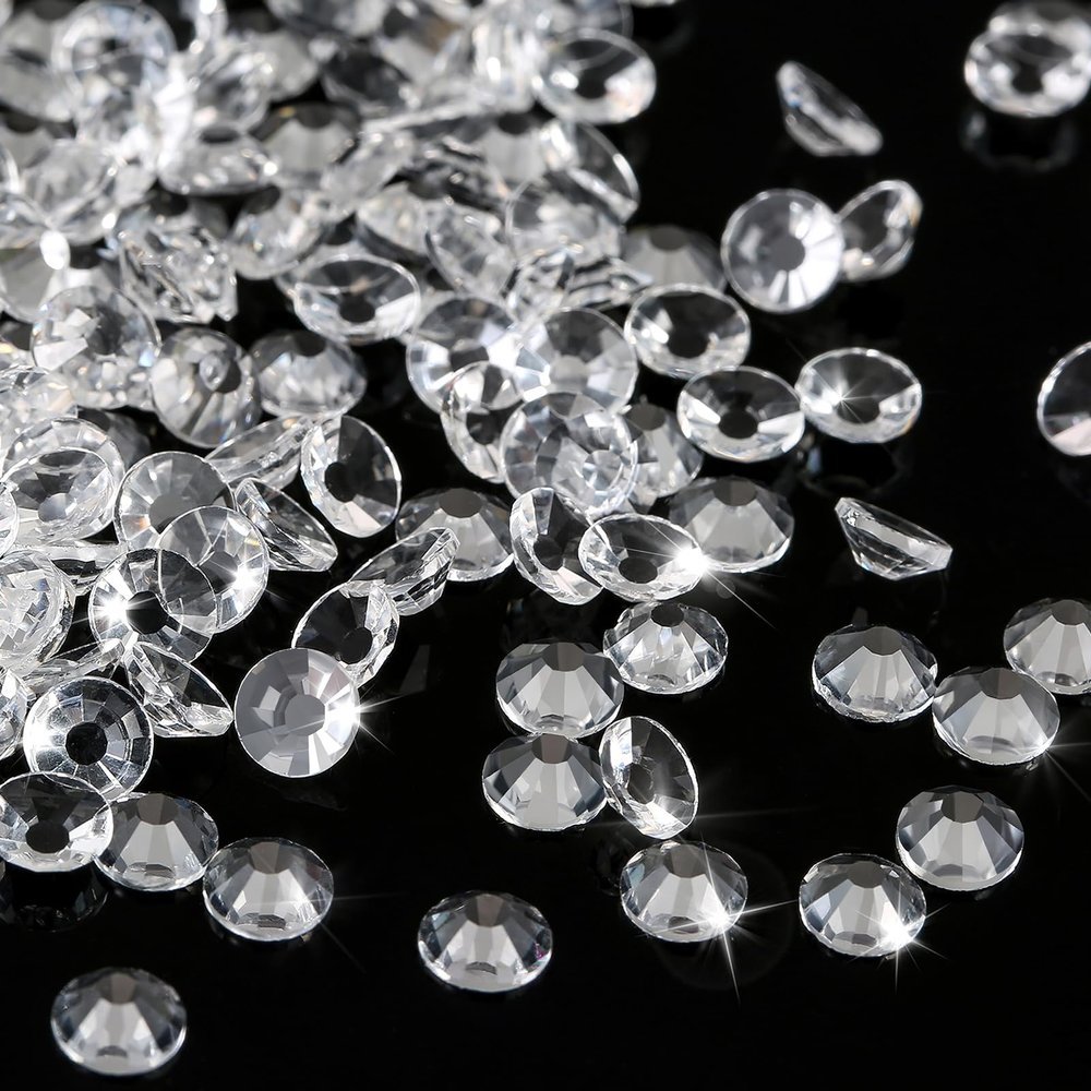 Novani Rhinestones Glass Rhinestones for Crafts Nail Gems Clear Stones Jewels Round Gemstones Non-Hotfix Crystal,SS20,1440 Pieces,Transparent