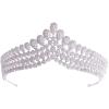 Sxdthy Rhinestone Queen Crown, Crystal Diamond Tiara, Round Queen King Tiara Crown Pageant Headpieces, Rhinestone Tiaras Crown (Color : Silver, Size : 20 * 4cm) view 1
