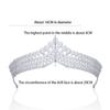 Sxdthy Rhinestone Queen Crown, Crystal Diamond Tiara, Round Queen King Tiara Crown Pageant Headpieces, Rhinestone Tiaras Crown (Color : Silver, Size : 20 * 4cm) view 2