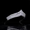 Sxdthy Rhinestone Queen Crown, Crystal Diamond Tiara, Round Queen King Tiara Crown Pageant Headpieces, Rhinestone Tiaras Crown (Color : Silver, Size : 20 * 4cm) view 3