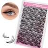 Individual Lashes Large Tray D Curl Lash Clusters 10D 20D 30D 40D Individual Lash Extensions Cluster Lashes Lash Extension Supplies Eyelash Clusters (20D-0.07D, 12mm) view 1