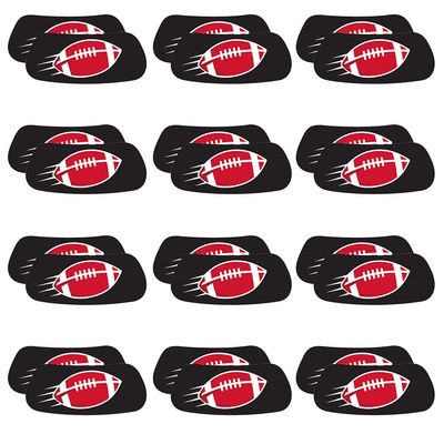 Anderson's Red Footballs EyeBlacks, 12 Pairs per Package, School Spirit, Spirit Gear, Sports Fan Gear, Football Cheerleader Accessories, Homecoming
