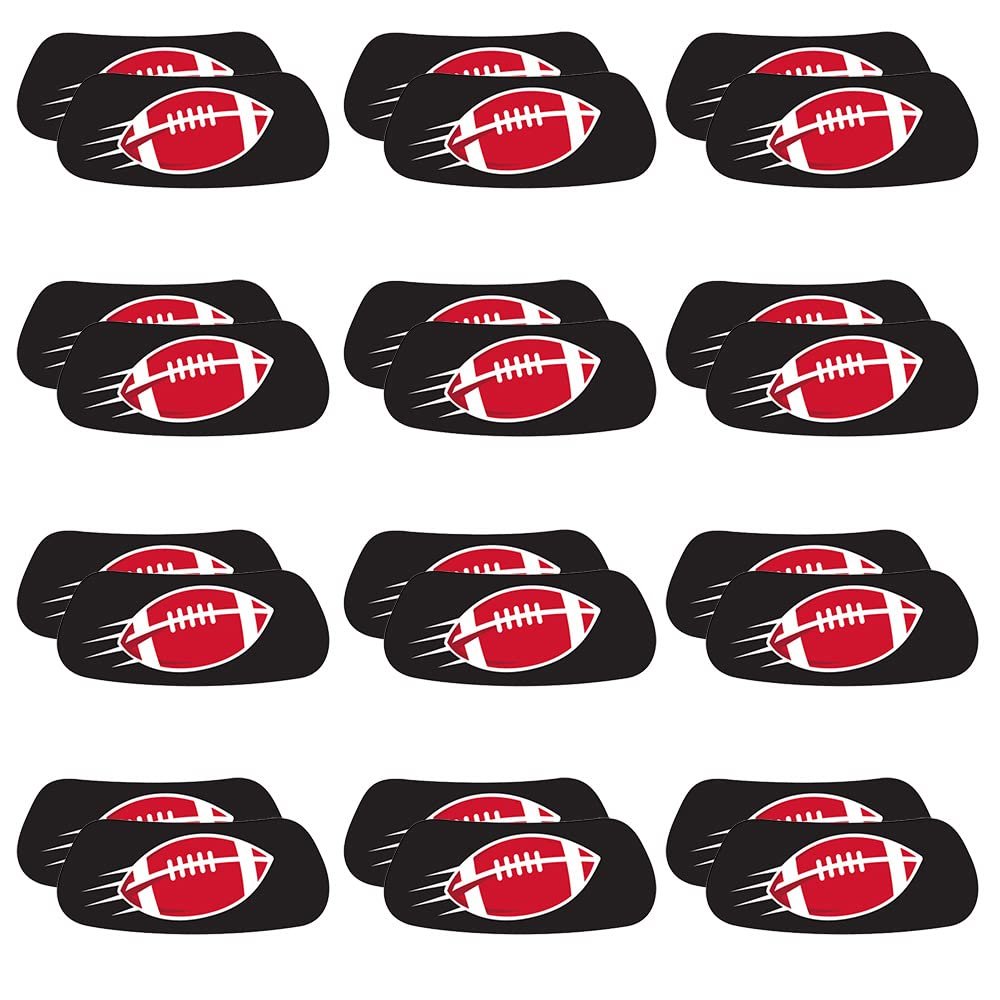 Anderson's Red Footballs EyeBlacks, 12 Pairs per Package, School Spirit, Spirit Gear, Sports Fan Gear, Football Cheerleader Accessories, Homecoming