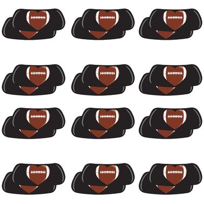 Anderson's Heart-Shaped Football EyeBlacks, 12 Pairs per Package, School Spirit, Spirit Gear, Sports Fan Gear, Football Cheerleader Accessories, Homecoming