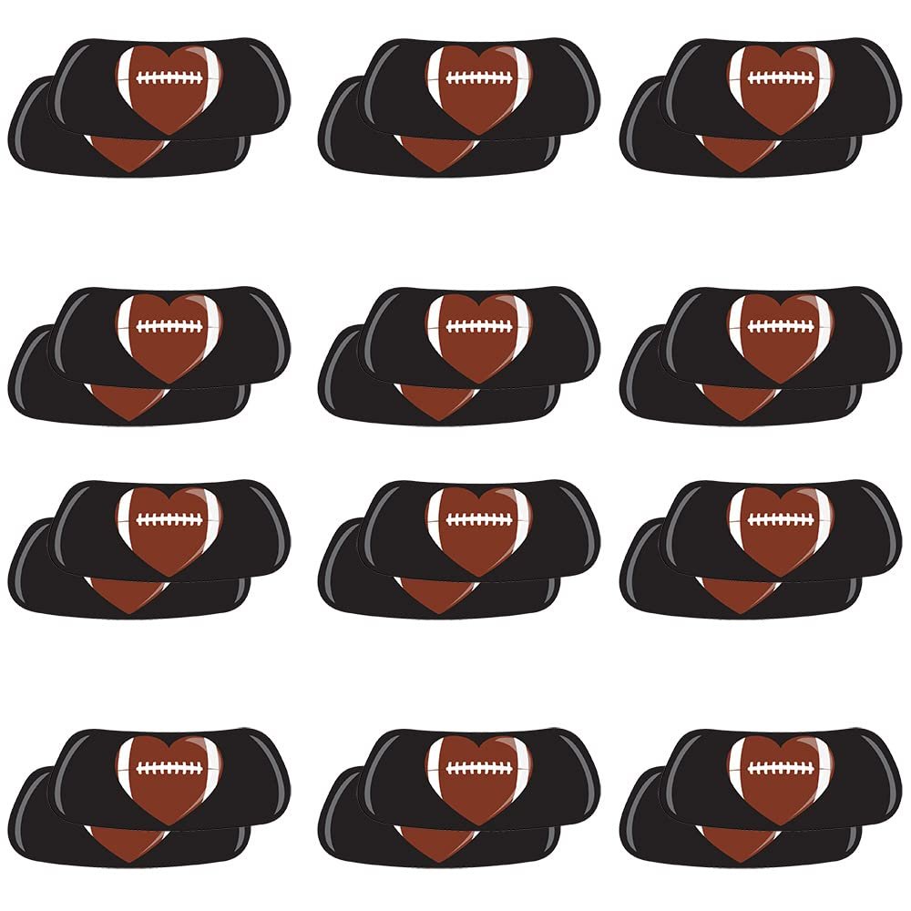 Anderson's Heart-Shaped Football EyeBlacks, 12 Pairs per Package, School Spirit, Spirit Gear, Sports Fan Gear, Football Cheerleader Accessories, Homecoming