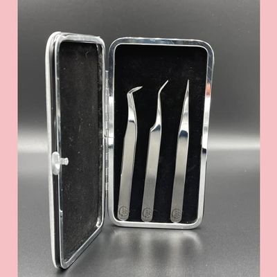 TWEEZERS SET #1  MAGNETIC CASE 3 TWEEZERS