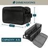 PAVILIA Toiletry Bag for Men, Travel Essentials Shaving Dopp Kit, Mens Travel Bag Toiletries Organizer Case for Grooming, PU Leather Water Resistant Cosmetic Bag Pouch (XL, Black) view 4